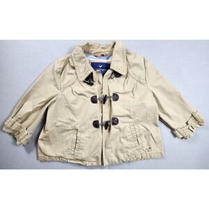 American Eagle Cropped Duffle Jacket Lightweight Womens Size Large
